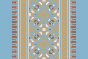 Navajo pattern Seamless Scandinavian pattern Motif embroidery, Pixel Ikat embroidery Design for Print endless arabesque cloth dupatta shawl bandana print silk kurta men vector