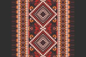 Patchwork pattern Seamless Native American, Motif embroidery, Pixel Ikat embroidery Design for Print pattern vintage flower folk navajo patchwork pattern vector