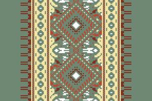 Patchwork pattern Seamless Bandana print silk Motif embroidery, Pixel Ikat embroidery Design for Print Texture fabric saree sari carpet. kurta patola saree vector