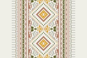 Patchwork pattern Seamless Bandana print silk Motif embroidery, Pixel Ikat embroidery Design for Print indigenous art aboriginal art pattern floral kurti mughal border vector