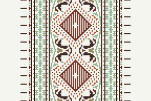 Patchwork pattern Seamless Bandana print silk Motif embroidery, Pixel Ikat embroidery Design for Print egyptian hieroglyphs tibetan geo pattern vector