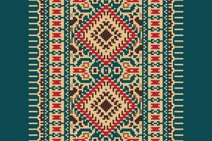 Patchwork pattern Seamless Mughal architecture Motif embroidery, Pixel Ikat embroidery Design for Print endless arabesque cloth dupatta shawl bandana print silk kurta men vector