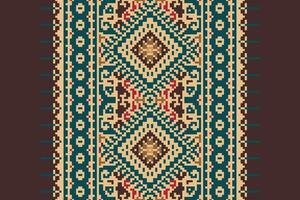 Patchwork pattern Seamless Mughal architecture Motif embroidery, Pixel Ikat embroidery Design for Print Texture fabric saree sari carpet. kurta patola saree vector