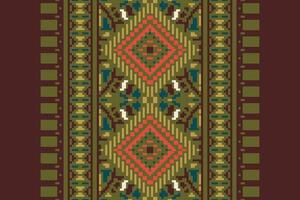 Patchwork pattern Seamless Mughal architecture Motif embroidery, Pixel Ikat embroidery Design for Print scandinavian pattern saree ethnic nativity gypsy pattern vector