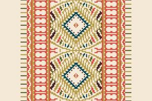 Patchwork pattern Seamless Mughal architecture Motif embroidery, Pixel Ikat embroidery Design for Print border embroidery ancient egypt vector