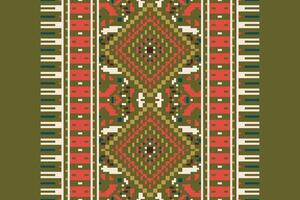 Patchwork pattern Seamless Scandinavian pattern Motif embroidery, Pixel Ikat embroidery Design for Print Texture fabric saree sari carpet. kurta patola saree vector