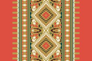 Patchwork pattern Seamless Scandinavian pattern Motif embroidery, Pixel Ikat embroidery Design for Print vyshyvanka placemat quilt sarong sarong beach kurtis Indian motifs vector
