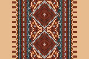 Patchwork pattern Seamless Scandinavian pattern Motif embroidery, Pixel Ikat embroidery Design for Print tapestry floral kimono repeat pattern lacing spanish motif vector