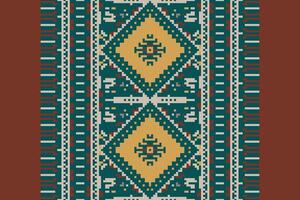 Tie dye Pattern Seamless Mughal architecture Motif embroidery, Pixel Ikat embroidery Design for Print Texture fabric saree sari carpet. kurta patola saree vector