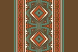 Tie dye Pattern Seamless Mughal architecture Motif embroidery, Pixel Ikat embroidery Design for Print egyptian pattern tibetan mandala bandanna vector