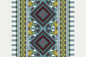 Tie dye Pattern Seamless Mughal architecture Motif embroidery, Pixel Ikat embroidery Design for Print indigenous art aboriginal art pattern floral kurti mughal border vector