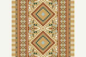 Baroque pattern Seamless Native American, Motif embroidery, Pixel Ikat embroidery Design for Print kurta pattern mughal motifs tapestry pattern floral repeat vector