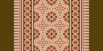 Baroque pattern Seamless Australian aboriginal pattern Motif embroidery, Pixel Ikat embroidery Design for Print Texture fabric saree sari carpet. kurta patola saree vector