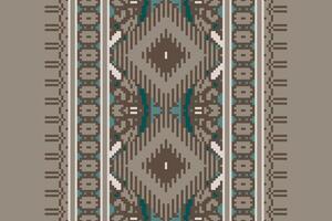 Baroque pattern Seamless Bandana print silk Motif embroidery, Pixel Ikat embroidery Design for Print scandinavian pattern saree ethnic nativity gypsy pattern vector