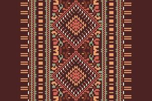 Baroque pattern Seamless Mughal architecture Motif embroidery, Pixel Ikat embroidery Design for Print Texture fabric saree sari carpet. kurta patola saree vector