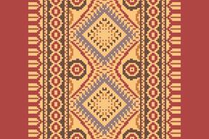 Dupatta pattern Seamless Native American, Motif embroidery, Pixel Ikat embroidery Design for Print scarf hijab pattern kerchief Pixel Ikat Silk kurti model mughal patterns vector