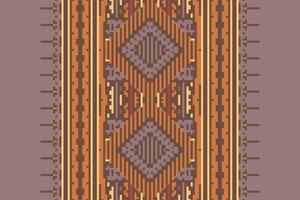 Dupatta pattern Seamless Native American, Motif embroidery, Pixel Ikat embroidery Design for Print pattern vintage flower folk navajo patchwork pattern vector