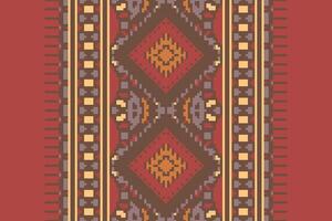 Dupatta pattern Seamless Native American, Motif embroidery, Pixel Ikat embroidery Design for Print scandinavian pattern saree ethnic nativity gypsy pattern vector
