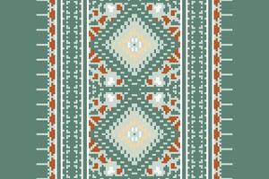 Dupatta pattern Seamless Bandana print silk Motif embroidery, Pixel Ikat embroidery Design for Print pattern vintage flower folk navajo patchwork pattern vector