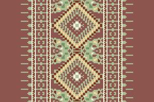 Dupatta pattern Seamless Australian aboriginal pattern Motif embroidery, Pixel Ikat embroidery Design for Print Texture fabric saree sari carpet. kurta patola saree vector