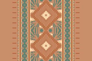 Dupatta pattern Seamless Bandana print silk Motif embroidery, Pixel Ikat embroidery Design for Print tie dyeing pillowcase sambal puri kurti mughal architecture vector