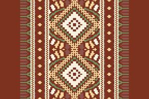 Dupatta pattern Seamless Bandana print silk Motif embroidery, Pixel Ikat embroidery Design for Print jacquard slavic pattern folklore pattern kente arabesque vector