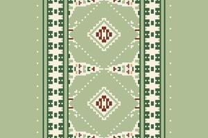 Dupatta pattern Seamless Mughal architecture Motif embroidery, Pixel Ikat embroidery Design for Print endless arabesque cloth dupatta shawl bandana print silk kurta men vector