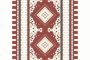 Dupatta pattern Seamless Scandinavian pattern Motif embroidery, Pixel Ikat embroidery Design for Print endless arabesque cloth dupatta shawl bandana print silk kurta men vector