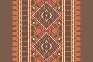 Dupatta pattern Seamless Mughal architecture Motif embroidery, Pixel Ikat embroidery Design for Print indigenous art aboriginal art pattern floral kurti mughal border vector