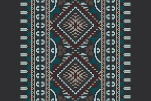 Dupatta pattern Seamless Mughal architecture Motif embroidery, Pixel Ikat embroidery Design for Print pattern vintage flower folk navajo patchwork pattern vector