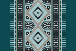 Dupatta pattern Seamless Scandinavian pattern Motif embroidery, Pixel Ikat embroidery Design for Print Texture fabric saree sari carpet. kurta patola saree vector
