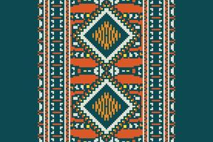 Dupatta pattern Seamless Scandinavian pattern Motif embroidery, Pixel Ikat embroidery Design for Print figure tribal ink on cloth patola sari vector