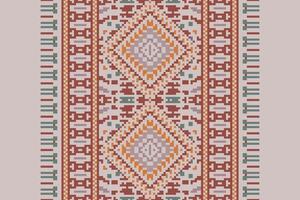 Dupatta pattern Seamless Scandinavian pattern Motif embroidery, Pixel Ikat embroidery Design for Print scarf hijab pattern kerchief Pixel Ikat Silk kurti model mughal patterns vector