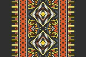 Dupatta pattern Seamless Scandinavian pattern Motif embroidery, Pixel Ikat embroidery Design for Print egyptian pattern tibetan mandala bandanna vector