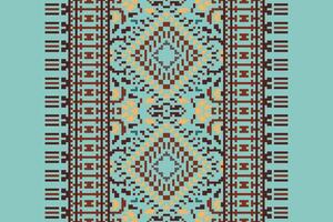 Ancient patterns Seamless Native American, Motif embroidery, Pixel Ikat embroidery Design for Print egyptian pattern tibetan mandala bandanna vector
