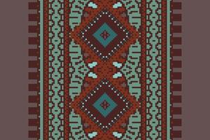 Ancient patterns Seamless Native American, Motif embroidery, Pixel Ikat embroidery Design for Print lace pattern turkish ceramic ancient egypt art jacquard pattern vector