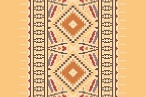 Ancient patterns Seamless Native American, Motif embroidery, Pixel Ikat embroidery Design for Print Texture fabric saree sari carpet. kurta patola saree vector