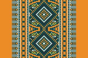 Dupatta pattern Seamless Scandinavian pattern Motif embroidery, Pixel Ikat embroidery Design for Print border embroidery ancient egypt vector