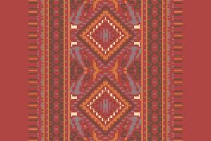 Ancient patterns Seamless Native American, Motif embroidery, Pixel Ikat embroidery Design for Print australian curtain pattern geometric pillow model kurti mughal flowers vector