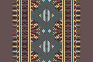 Ancient patterns Seamless Native American, Motif embroidery, Pixel Ikat embroidery Design for Print scandinavian pattern saree ethnic nativity gypsy pattern vector