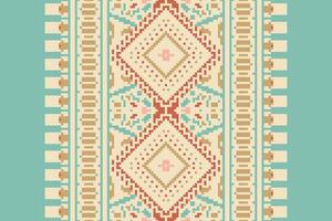 Ancient patterns Seamless Bandana print silk Motif embroidery, Pixel Ikat embroidery Design for Print egyptian pattern tibetan mandala bandanna vector