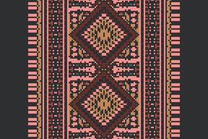 Ancient patterns Seamless Australian aboriginal pattern Motif embroidery, Pixel Ikat embroidery Design for Print pattern vintage flower folk navajo patchwork pattern vector