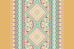Ancient patterns Seamless Mughal architecture Motif embroidery, Pixel Ikat embroidery Design for Print endless arabesque cloth dupatta shawl bandana print silk kurta men vector