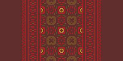 Motif folklore pattern Seamless Mughal architecture Motif embroidery, Pixel Ikat embroidery Design for Print indigenous art aboriginal art pattern floral kurti mughal border vector