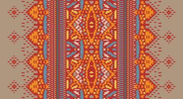 Ancient patterns Seamless Mughal architecture Motif embroidery, Pixel Ikat embroidery Design for Print tie dyeing pillowcase sambal puri kurti mughal architecture vector