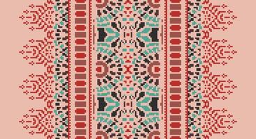 Ancient patterns Seamless Scandinavian pattern Motif embroidery, Pixel Ikat embroidery Design for Print indigenous art aboriginal art pattern floral kurti mughal border vector