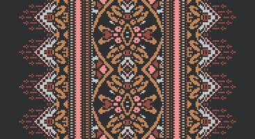 Ancient patterns Seamless Scandinavian pattern Motif embroidery, Pixel Ikat embroidery Design for Print scarf hijab pattern kerchief Pixel Ikat Silk kurti model mughal patterns vector