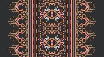 Ancient patterns Seamless Scandinavian pattern Motif embroidery, Pixel Ikat embroidery Design for Print vyshyvanka placemat quilt sarong sarong beach kurtis Indian motifs vector