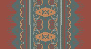 Ancient patterns Seamless Mughal architecture Motif embroidery, Pixel Ikat embroidery Design for Print scandinavian pattern saree ethnic nativity gypsy pattern vector