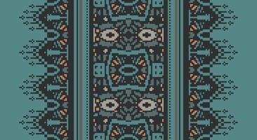 Ancient patterns Seamless Mughal architecture Motif embroidery, Pixel Ikat embroidery Design for Print egyptian pattern tibetan mandala bandanna vector